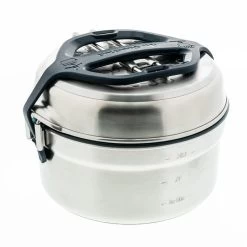 Quechua Popote Camp Du Randonneur MH500 Inox + Revêtement Anti-adhésif 2 Personnes 2,1L -Activités De Plein Air popote camp du randonneur mh500 inox revetement anti adhesif 2 personnes 21l 2