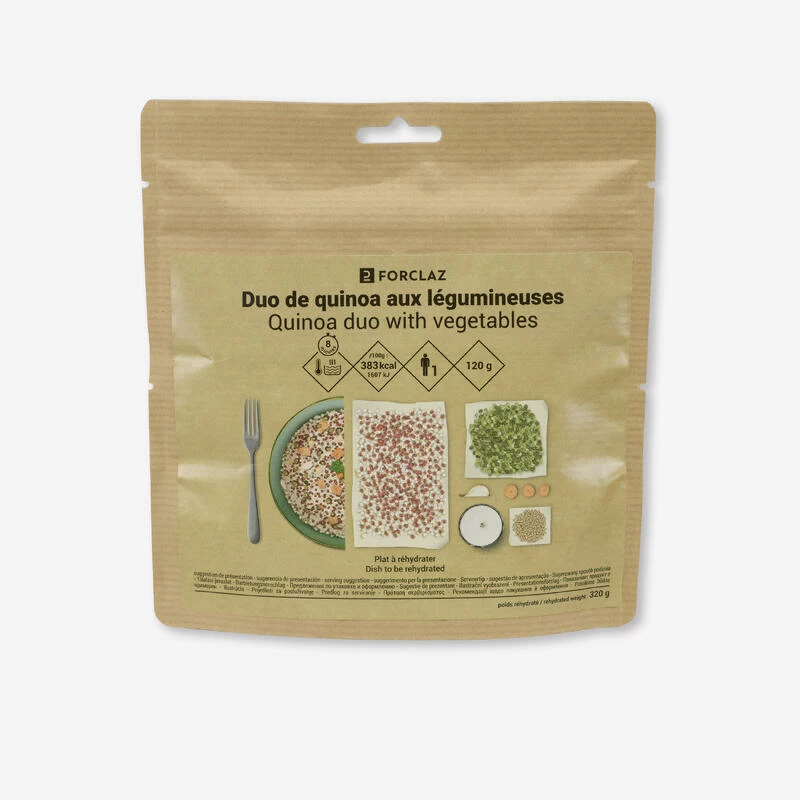 Repas Déshydraté Végétarien - Duo De Quinoa Aux Légumineuses - 120 G 3 Repas Déshydraté Végétarien - Duo De Quinoa Aux Légumineuses - 120 G