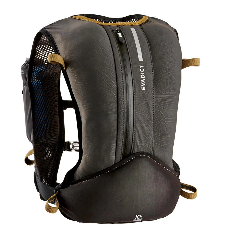 SAC DE TRAIL RUNNING MIXTE 10 L NOIR ET BRONZE - VENDU AVEC POCHE À EAU 1L 4 SAC DE TRAIL RUNNING MIXTE 10 L NOIR ET BRONZE - VENDU AVEC POCHE À EAU 1L – Image 2