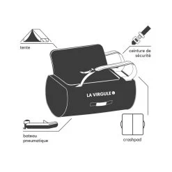 Sac Weekend Upcyclé - Duffel Bag Hors-Bord - 50L Rouge 13 Sac Weekend Upcyclé - Duffel Bag Hors-Bord - 50L Rouge -Activités De Plein Air sac weekend upcycle duffel bag hors bord 50l rouge 5