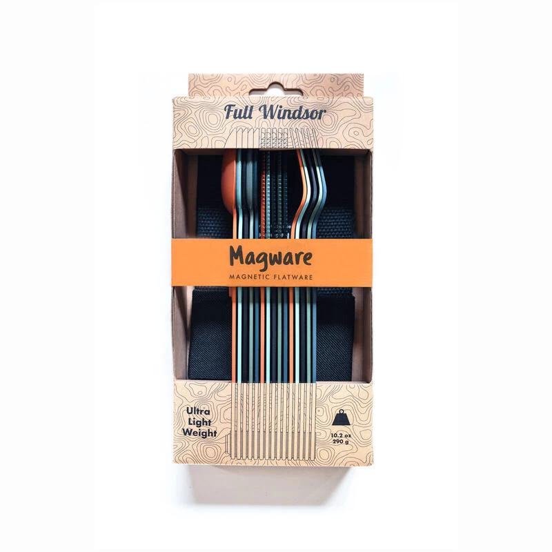 SET COMPLET DE 5 JEUX DE 3 COUVERTS MAGNÉTIQUES CAMPING EN ALUMINUM DUR - ÉTUI 6 SET COMPLET DE 5 JEUX DE 3 COUVERTS MAGNÉTIQUES CAMPING EN ALUMINUM DUR - ÉTUI – Image 4