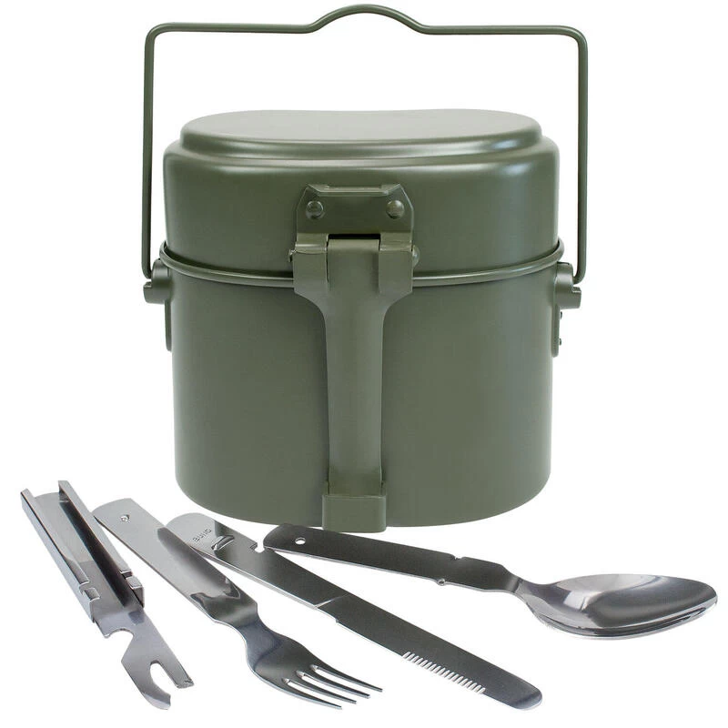 Set De Batterie De Cuisine & Couverts De Camping | Aluminium & Inox 3 Set De Batterie De Cuisine & Couverts De Camping | Aluminium & Inox