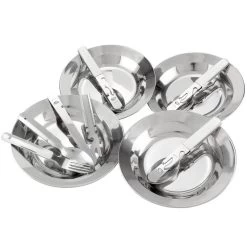 Set De Couverts De Camping & Assiette Creuse Inox | 4 Personnes
