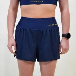 Short Course à Pied Femme Bleu Ecoresponsable