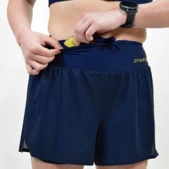 Short Course à Pied Femme Bleu Ecoresponsable -Activités De Plein Air short course a pied femme bleu ecoresponsable 3