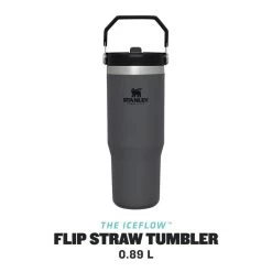 Stanley The IceFlow™ Flip Straw Tumbler - 0.89L / 30oz - Charbon -Activités De Plein Air stanley the iceflow flip straw tumbler 089l 30oz charbon 3