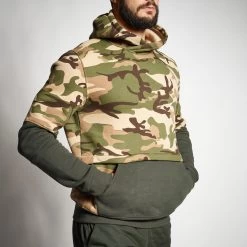 SWEAT A CAPUCHE 500 BICOLORE KAKI CAMOUFLAGE 15 SWEAT A CAPUCHE 500 BICOLORE KAKI CAMOUFLAGE -Activités De Plein Air sweat a capuche 500 bicolore kaki camouflage 5