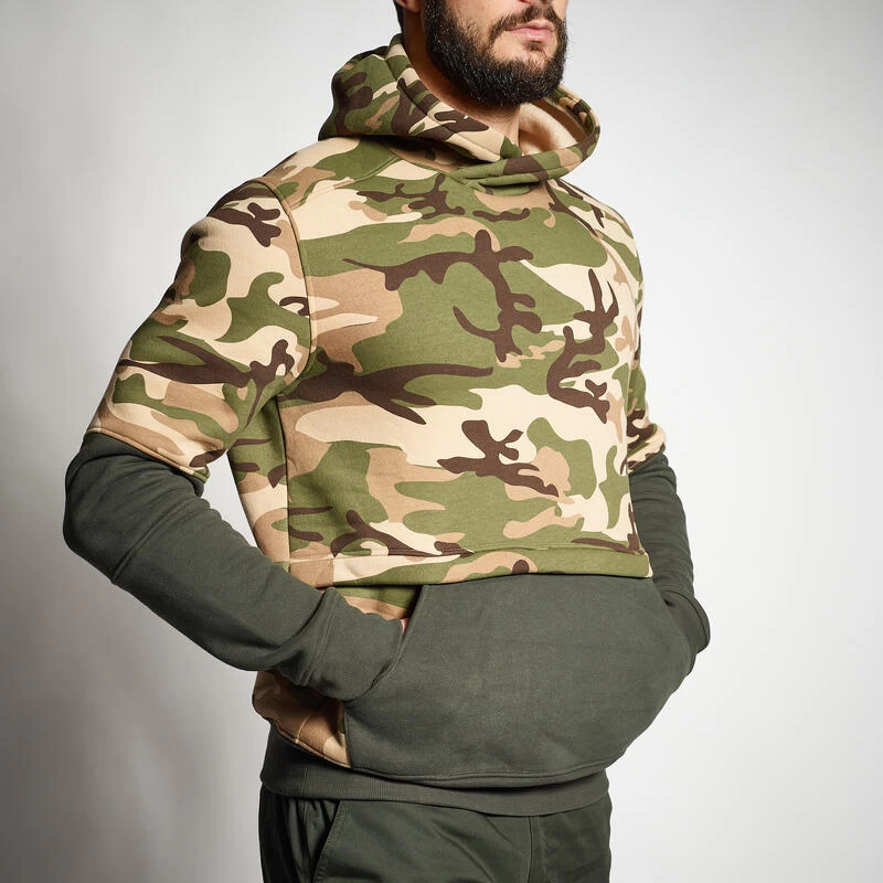 SWEAT A CAPUCHE 500 BICOLORE KAKI CAMOUFLAGE 8 SWEAT A CAPUCHE 500 BICOLORE KAKI CAMOUFLAGE – Image 6