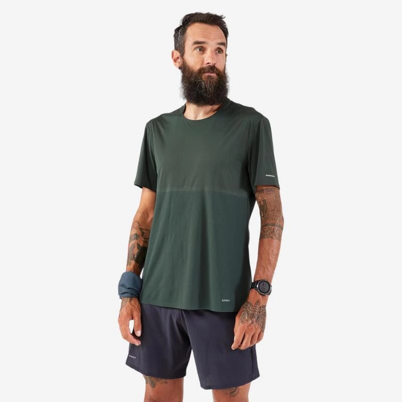 T-shirt De Running Longue Distance Homme - KIPRUN Run 900 Ultra Vert Foncé Grisé 3 T-shirt De Running Longue Distance Homme - KIPRUN Run 900 Ultra Vert Foncé Grisé