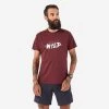 T-shirt De Running Résistant Homme - KIPRUN Run 500 Graph Rouge Foncé -Activités De Plein Air t shirt de running resistant homme kiprun run 500 graph rouge fonce