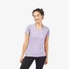 Quechua T-shirt Manches Courtes De Randonnée Montagne - MH500 - Violet - Femme -Activités De Plein Air t shirt manches courtes de randonnee montagne mh500 violet femme