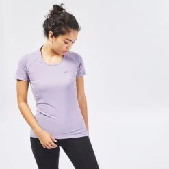 Quechua T-shirt Manches Courtes De Randonnée Montagne - MH500 - Violet - Femme -Activités De Plein Air t shirt manches courtes de randonnee montagne mh500 violet femme 3