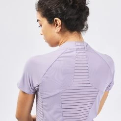 Quechua T-shirt Manches Courtes De Randonnée Montagne - MH500 - Violet - Femme -Activités De Plein Air t shirt manches courtes de randonnee montagne mh500 violet femme 6