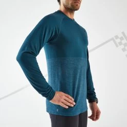 T-SHIRT RUNNING HOMME RESPIRANT MANCHE LONGUE - KIPRUN CARE BLEU PETROLE LTD -Activités De Plein Air t shirt running homme respirant manche longue kiprun care bleu petrole ltd 4