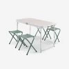 Quechua TABLE DE CAMPING PLIANTE - 4 TABOURETS - 4 À 6 PERSONNES -Activités De Plein Air table de camping pliante 4 tabourets 4 a 6 personnes