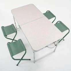 Quechua TABLE DE CAMPING PLIANTE - 4 TABOURETS - 4 À 6 PERSONNES -Activités De Plein Air table de camping pliante 4 tabourets 4 a 6 personnes 4
