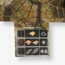 TARP Bushcraft 2,95x2,8 M Imperméable Camouflage Furtiv 11 TARP Bushcraft 2,95x2,8 M Imperméable Camouflage Furtiv -Activités De Plein Air tarp bushcraft 295x28 m impermeable camouflage furtiv 3