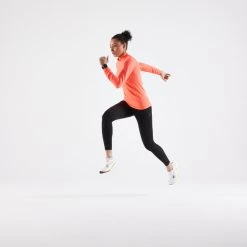 TEE SHIRT MANCHES LONGUES RUNNING SANS COUTURES FEMME - KIPRUN SKINCARE CORAIL -Activités De Plein Air tee shirt manches longues running sans coutures femme kiprun skincare corail 6