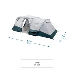 Quechua Tente à Arceaux De Camping - Arpenaz 6.3 F&B - 6 Personnes - 3 Chambres -Activités De Plein Air tente a arceaux de camping arpenaz 63 f and b 6 personnes 3 chambres 2
