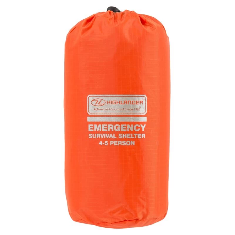 HIGHLANDER Tente D'urgence Abri De Survie 4-5 Personnes - Orange 4 HIGHLANDER Tente D'urgence Abri De Survie 4-5 Personnes - Orange – Image 2