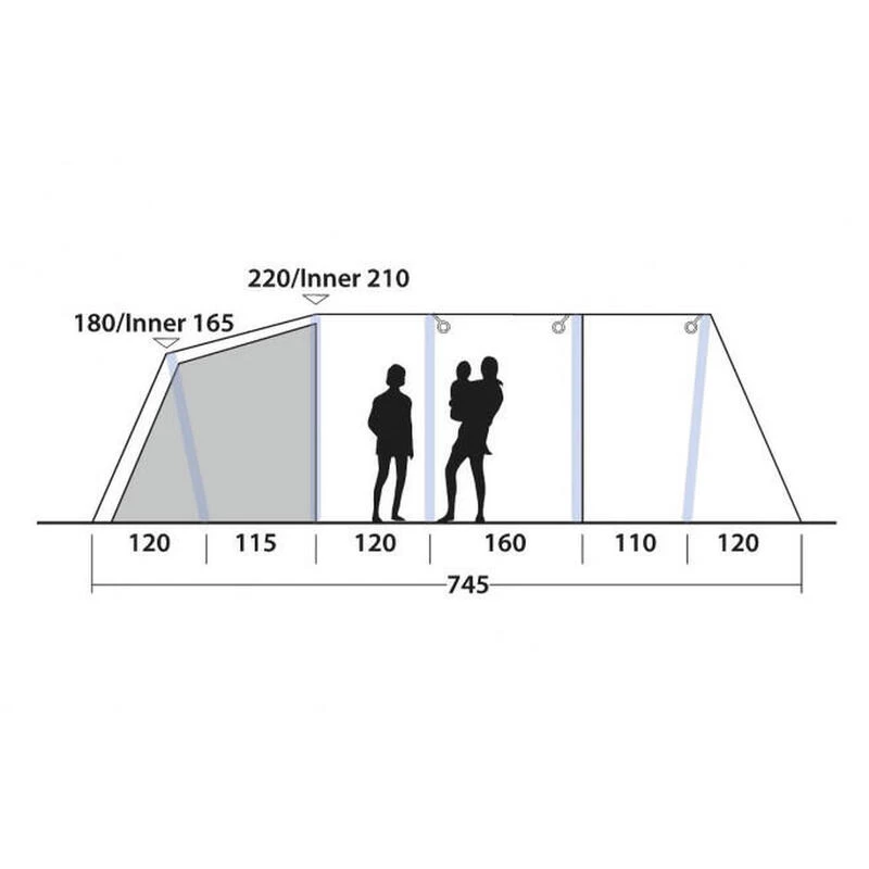 Tente Gonflable Outwell Knightdale 8PA 6 Tente Gonflable Outwell Knightdale 8PA – Image 4