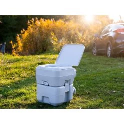 Toilette Portable 20L Pour Camping-Car, WC Avec Chasse D'Eau 13L Camry -Activités De Plein Air toilette portable 20l pour camping car wc avec chasse deau 13l camry 4