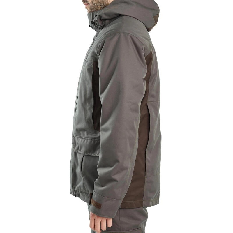 VESTE CHASSE IMPERMÉABLE CHAUDE 500 VERTE 6 VESTE CHASSE IMPERMÉABLE CHAUDE 500 VERTE – Image 4