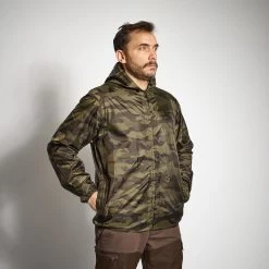 VESTE CHASSE IMPERMÉABLE LEGERE CAMO VERTE 100 13 VESTE CHASSE IMPERMÉABLE LEGERE CAMO VERTE 100 -Activités De Plein Air veste chasse impermeable legere camo verte 100 4