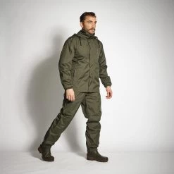 VESTE CHASSE IMPERMEABLE VERTE 100 -Activités De Plein Air veste chasse impermeable verte 100 7