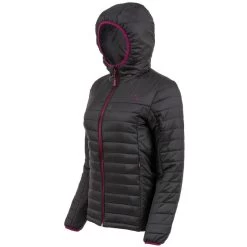 HIGHLANDER Veste En Duvet Hybride Barra Jacket Pour Femmes Avec Capuche -Noir