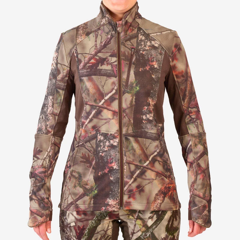VESTE FEMME CHASSE SILENCIEUSE RESPIRANTE CAMOUFLAGE 500 4 VESTE FEMME CHASSE SILENCIEUSE RESPIRANTE CAMOUFLAGE 500 – Image 2