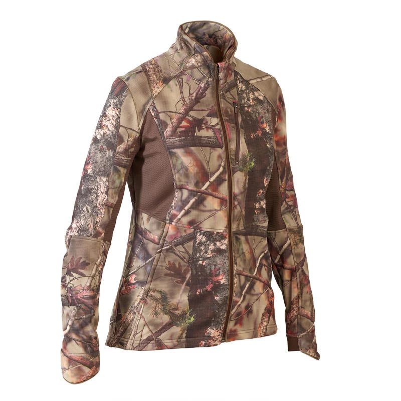 VESTE FEMME CHASSE SILENCIEUSE RESPIRANTE CAMOUFLAGE 500 3 VESTE FEMME CHASSE SILENCIEUSE RESPIRANTE CAMOUFLAGE 500
