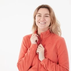 Quechua Veste Polaire De Randonnée - MH120 -orange Femme -Activités De Plein Air veste polaire de randonnee mh120 orange femme 4