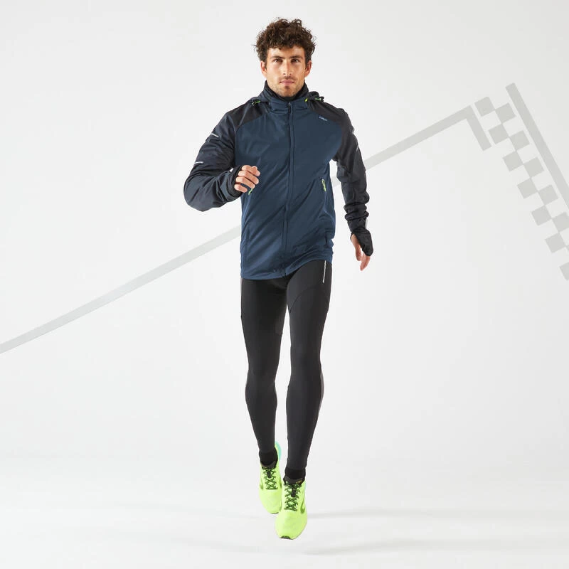 VESTE RUNNING HIVER DEPERLANTE COUPE-VENT HOMME - KIPRUN WARM REGUL BLEU FONCE 4 VESTE RUNNING HIVER DEPERLANTE COUPE-VENT HOMME - KIPRUN WARM REGUL BLEU FONCE – Image 2
