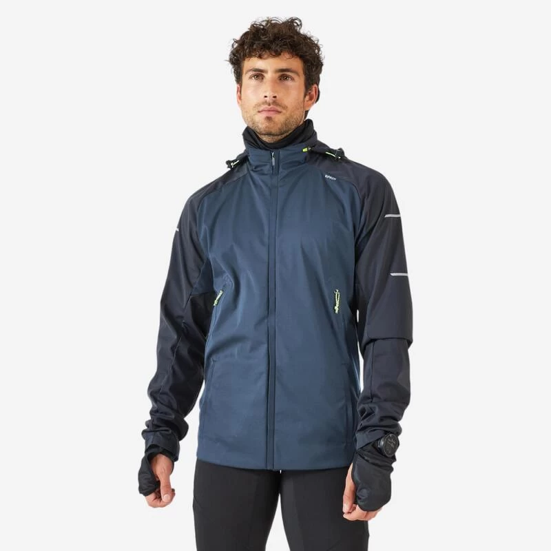 VESTE RUNNING HIVER DEPERLANTE COUPE-VENT HOMME - KIPRUN WARM REGUL BLEU FONCE 3 VESTE RUNNING HIVER DEPERLANTE COUPE-VENT HOMME - KIPRUN WARM REGUL BLEU FONCE