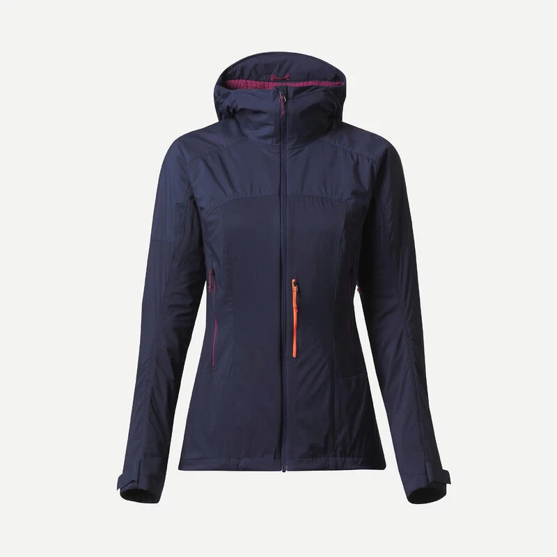 Veste Softshell Coupe Vent De Trek Montagne - MT900 Bleu Marine Femme 10 Veste Softshell Coupe Vent De Trek Montagne - MT900 Bleu Marine Femme – Image 8