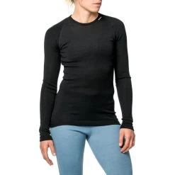 Woolpower Merino Base Layer Crewneck LITE - Noir 11 Woolpower Merino Base Layer Crewneck LITE - Noir -Activités De Plein Air woolpower merino base layer crewneck lite noir 2